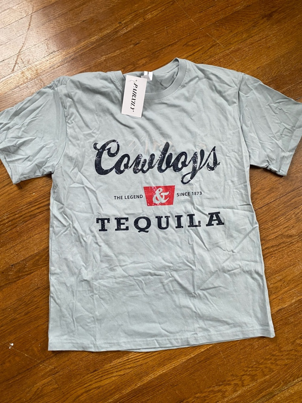 Caribbean Light Blue Cowboys Tequila Graphic Tee